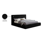 Dexter Corduroy Fabric Upholstered King Bed in Black