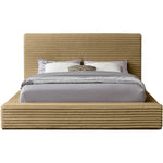 Dexter Corduroy Fabric Upholstered King Bed in Camel