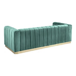 Marlon 86.5" Velvet Upholstered Sofa in Mint