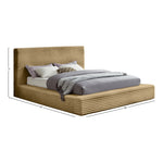 Dexter Corduroy Fabric Upholstered King Bed in Camel