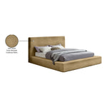 Dexter Corduroy Fabric Upholstered King Bed in Camel