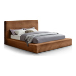 Dexter Corduroy Fabric Upholstered King Bed in Saddle