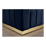 Marlon 86.5" Velvet Upholstered Sofa in Navy