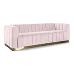 Marlon 86.5" Velvet Upholstered Sofa in Pink