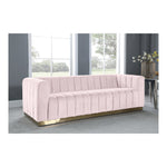 Marlon 86.5" Velvet Upholstered Sofa in Pink