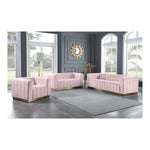 Marlon 86.5" Velvet Upholstered Sofa in Pink