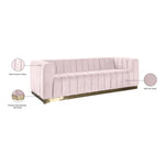 Marlon 86.5" Velvet Upholstered Sofa in Pink