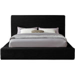 Dexter Corduroy Fabric Upholstered Queen Bed in Black