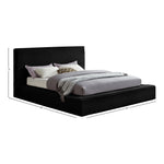 Dexter Corduroy Fabric Upholstered Queen Bed in Black