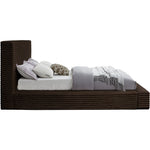 Dexter Corduroy Fabric Upholstered Queen Bed in Brown