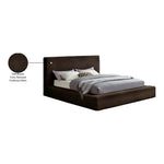 Dexter Corduroy Fabric Upholstered Queen Bed in Brown