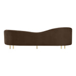 Ritz 85.5" Velvet Upholstered Sofa in Brown