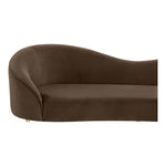 Ritz 85.5" Velvet Upholstered Sofa in Brown