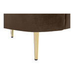 Ritz 85.5" Velvet Upholstered Sofa in Brown