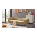Ritz 85.5" Velvet Upholstered Sofa in Camel