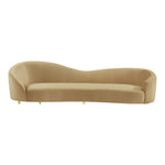 Ritz 85.5" Velvet Upholstered Sofa in Camel