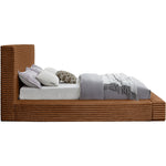 Dexter Corduroy Fabric Upholstered Queen Bed in Saddle