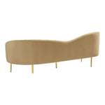 Ritz 85.5" Velvet Upholstered Sofa in Camel