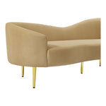 Ritz 85.5" Velvet Upholstered Sofa in Camel