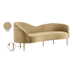 Ritz 85.5" Velvet Upholstered Sofa in Camel