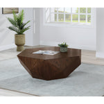 Diamante Oak Veneer Coffee Table in Brown