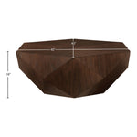 Diamante Oak Veneer Coffee Table in Brown
