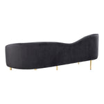 Ritz 85.5" Velvet Upholstered Sofa in Grey