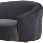 Ritz 85.5" Velvet Upholstered Sofa in Grey