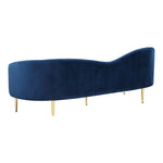 Ritz 85.5" Velvet Upholstered Sofa in Navy