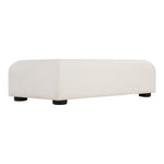 Diana Linen Textured Fabric And Wood Coffee Table in Cream
