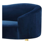 Ritz 85.5" Velvet Upholstered Sofa in Navy