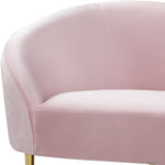 Ritz 85.5" Velvet Upholstered Sofa in Pink