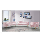Ritz 85.5" Velvet Upholstered Sofa in Pink