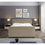 Dillard Velvet Upholstered King Bed in Beige
