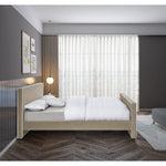Dillard Velvet Upholstered King Bed in Beige