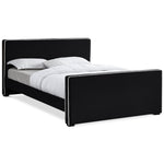 Dillard Velvet Upholstered King Bed in Black