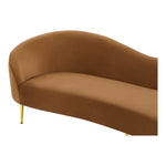Ritz 85.5" Velvet Upholstered Sofa in Saddle