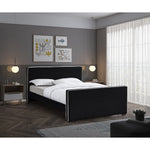 Dillard Velvet Upholstered King Bed in Black