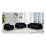 Naomi 81.5" Velvet Upholstered Sofa in Black