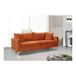 Naomi 81.5" Velvet Upholstered Sofa in Cognac