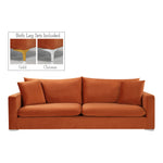 Naomi 81.5" Velvet Upholstered Sofa in Cognac
