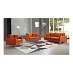Naomi 81.5" Velvet Upholstered Sofa in Cognac