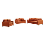 Naomi 81.5" Velvet Upholstered Sofa in Cognac