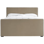 Dillard Velvet Upholstered Queen Bed in Beige