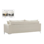 Naomi 81.5" Velvet Upholstered Sofa in Cream