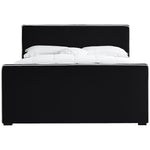 Dillard Velvet Upholstered Queen Bed in Black