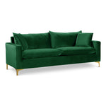 Naomi 81.5" Velvet Upholstered Sofa in Green