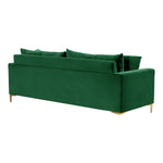 Naomi 81.5" Velvet Upholstered Sofa in Green