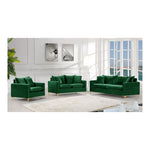 Naomi 81.5" Velvet Upholstered Sofa in Green