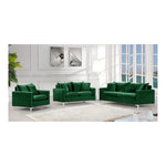 Naomi 81.5" Velvet Upholstered Sofa in Green